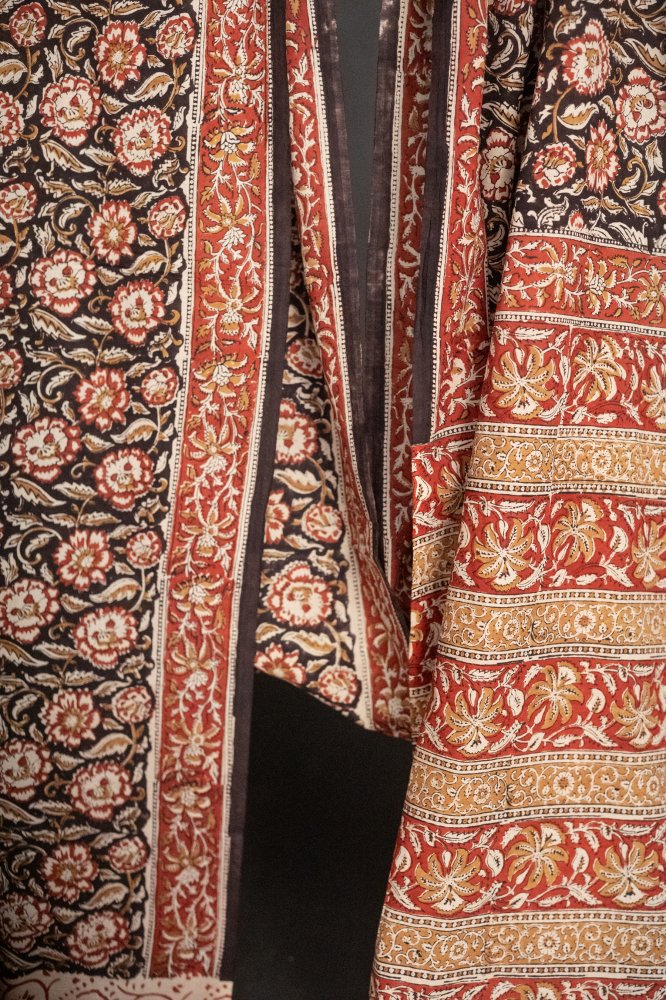 block print saree fabric