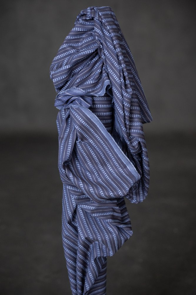 blue woven japanese fabric