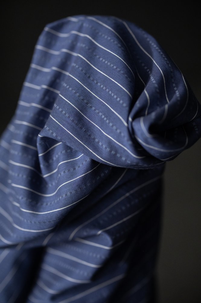 blue woven japanese fabric