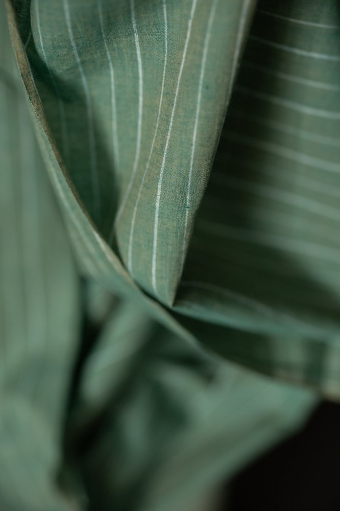 handwoven cotton stripe fabric