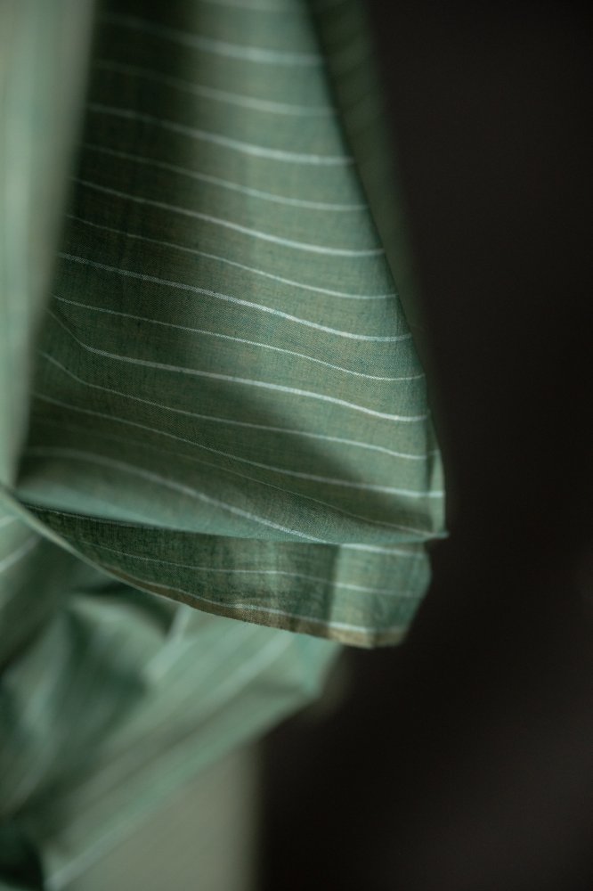 handwoven cotton stripe fabric