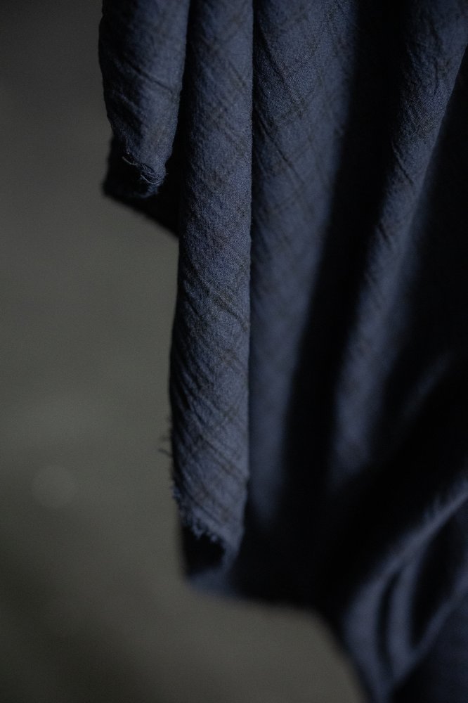 japanese navy check fabric
