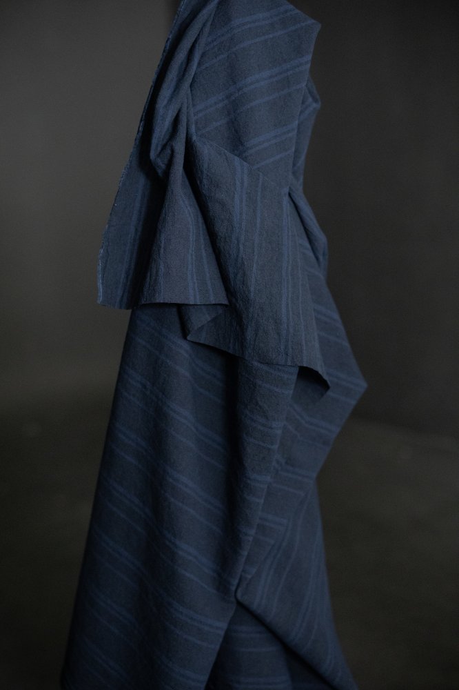 navy stripy japanese fabric