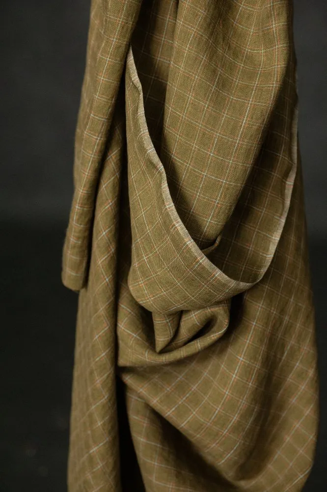 Checked Linen Fabric