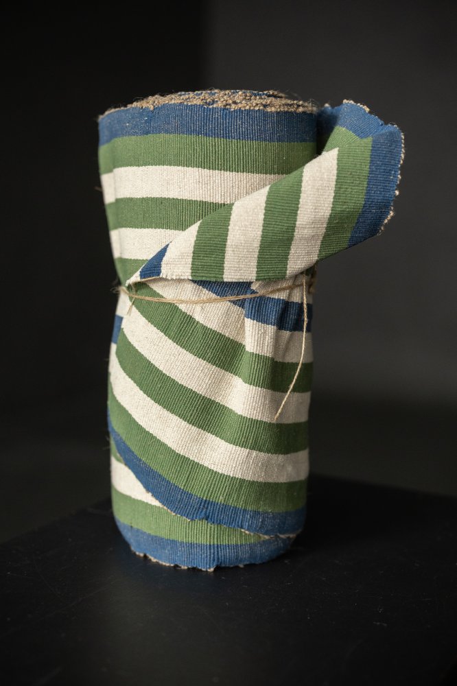 stripy jute runner fabric