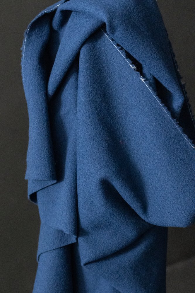 blue wool fabric