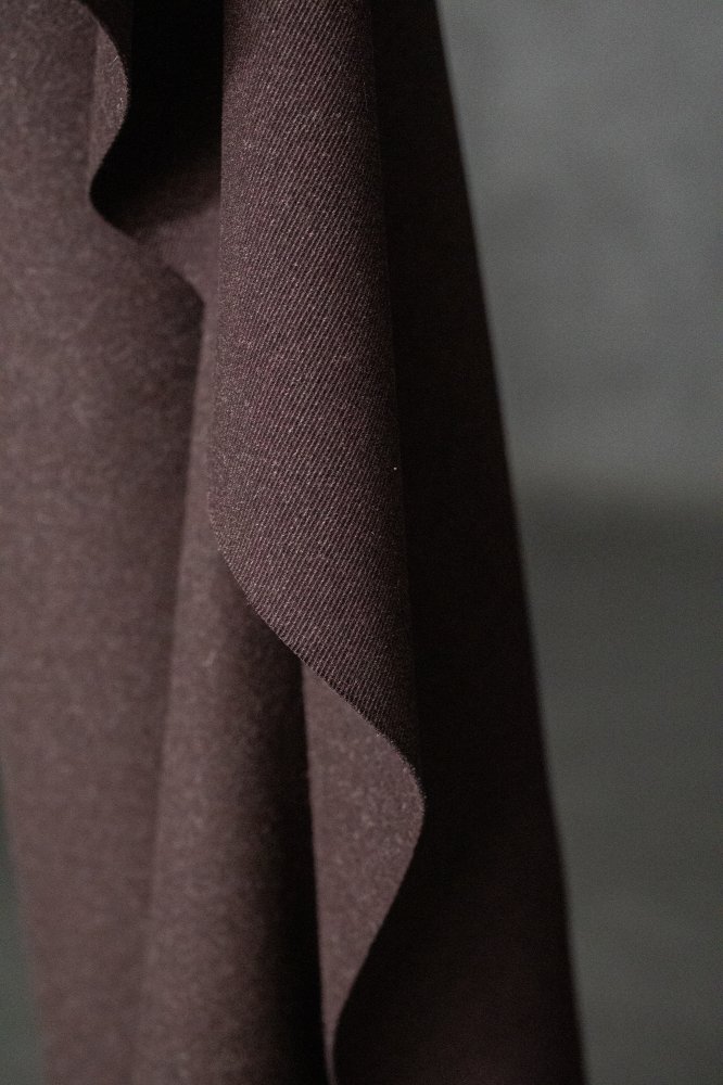 Crushed Damson Italian Wool Coating