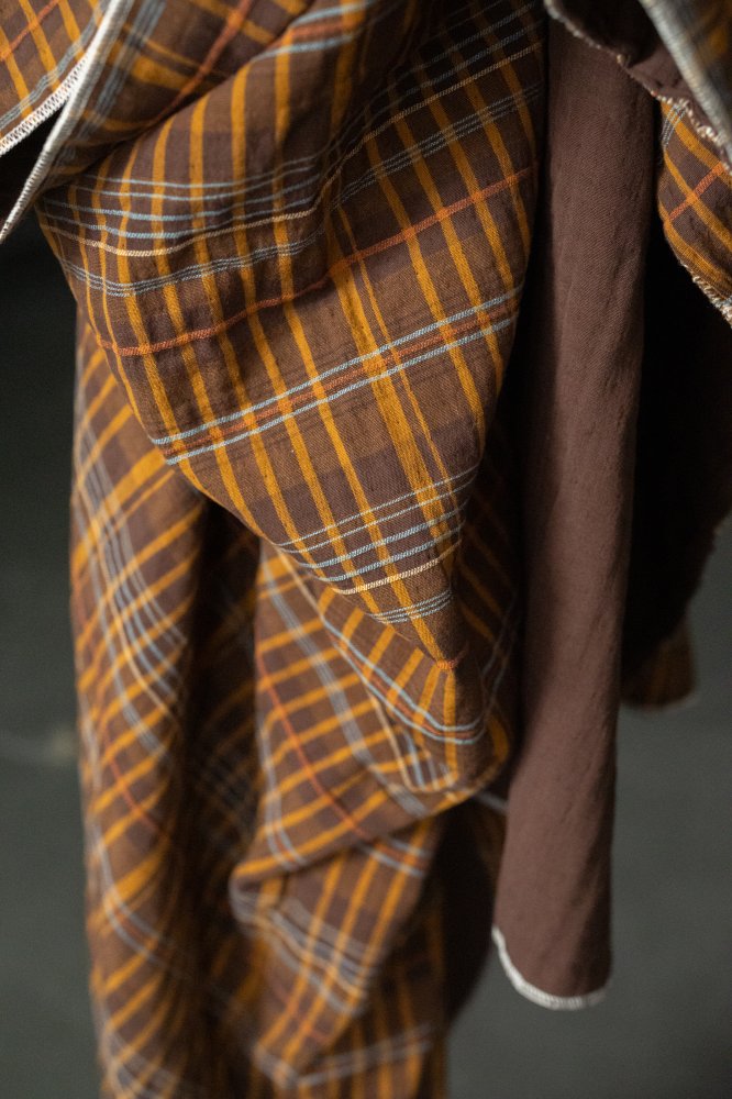 quilted jacquard brown fabric