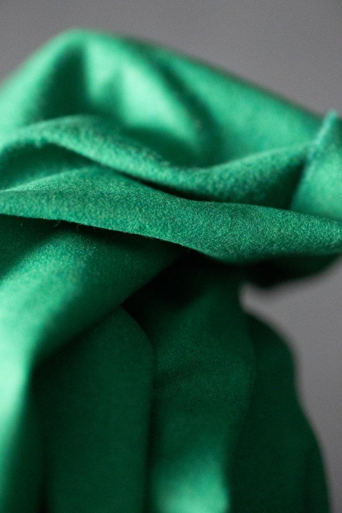 Bright Green Wool Flannel