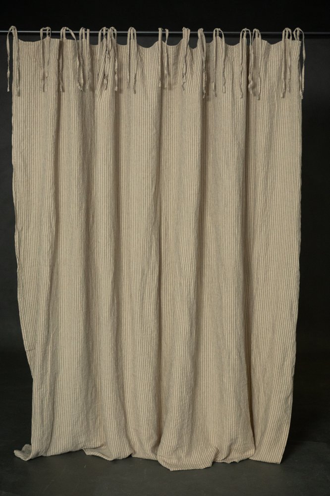 Dixter Laundered Linen Curtain Extra Wide With Tie Tops