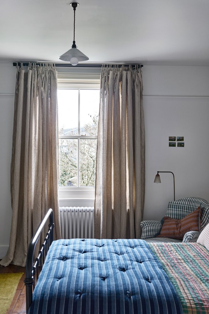 SaltcoteLaundered Linen Curtain Extra Wide With Tie Tops