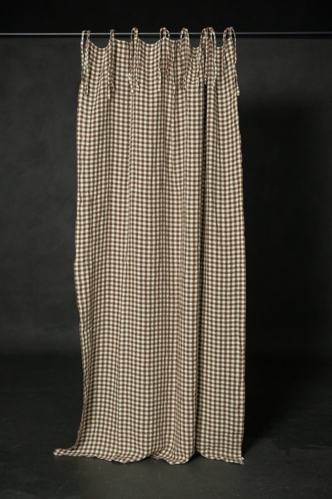Mississippi Laundered Linen Curtain With Tie Top
