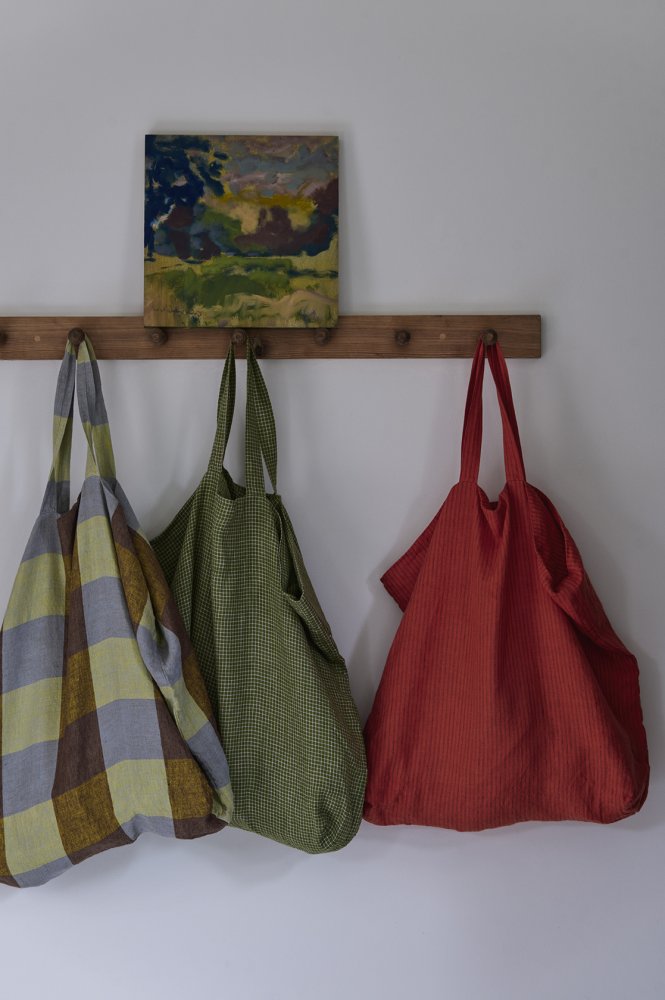 Hay Bale Blues Laundered Linen Orton Bag