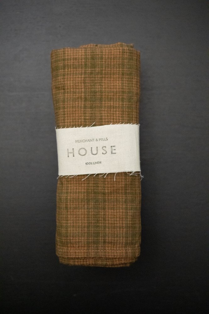 Perry Check Laundered Linen Napkin - Set of Two