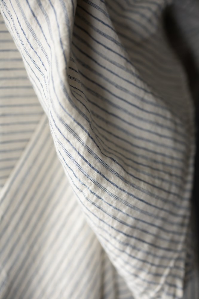 stripy linen pillowcase bedlinen