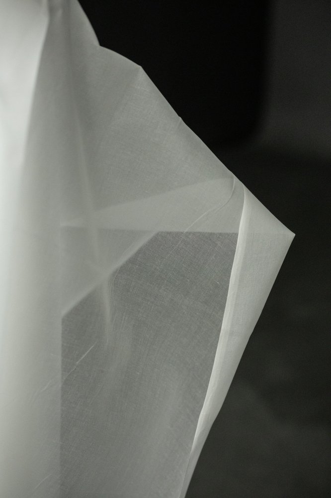 white cotton organdie fabric