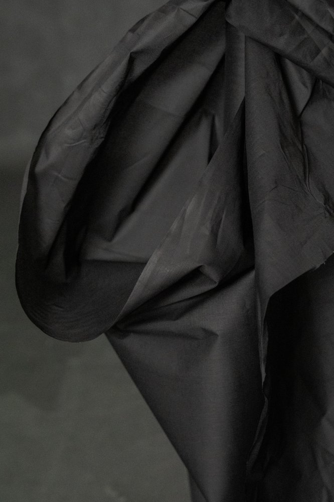 black cotton organdie fabric