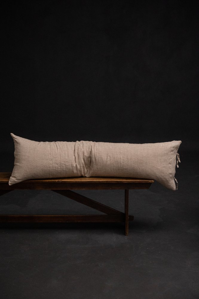 Orchard Grass Laundered Linen Tie Pillowcase - Extra Long