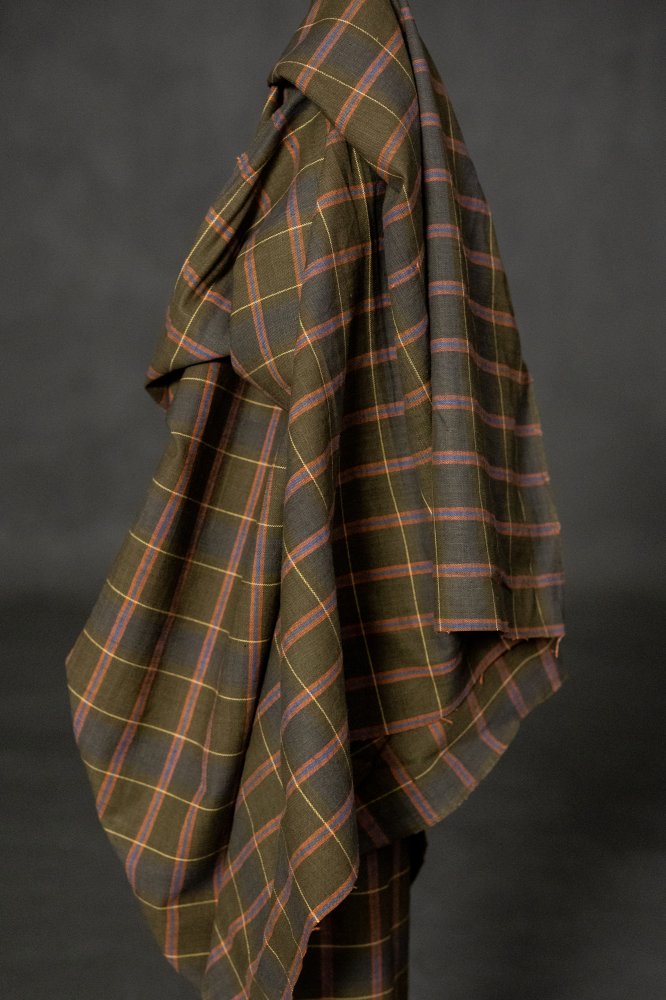 multicoloured handwoven cotton check
