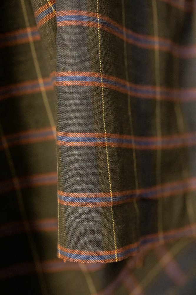 multicoloured handwoven cotton check