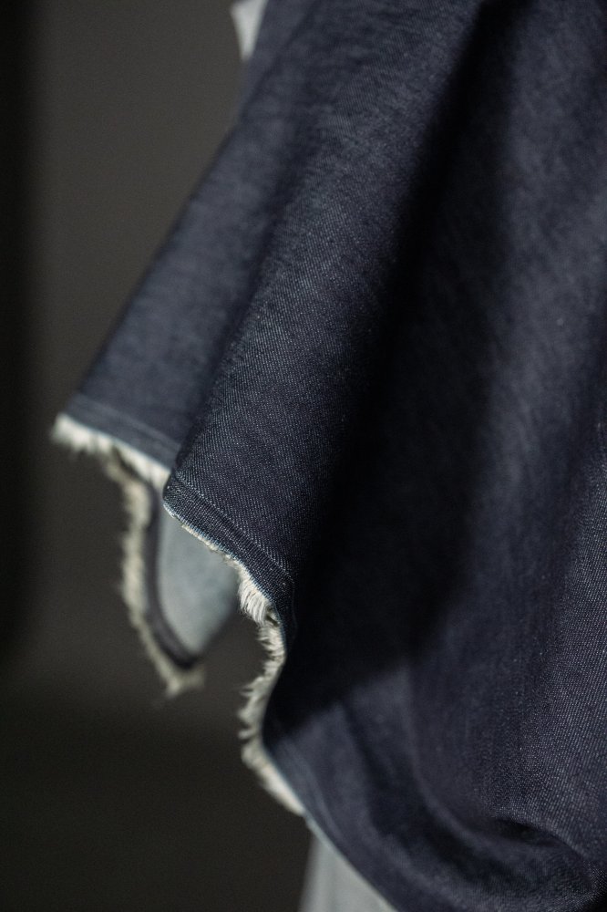 dark indigo cotton denim