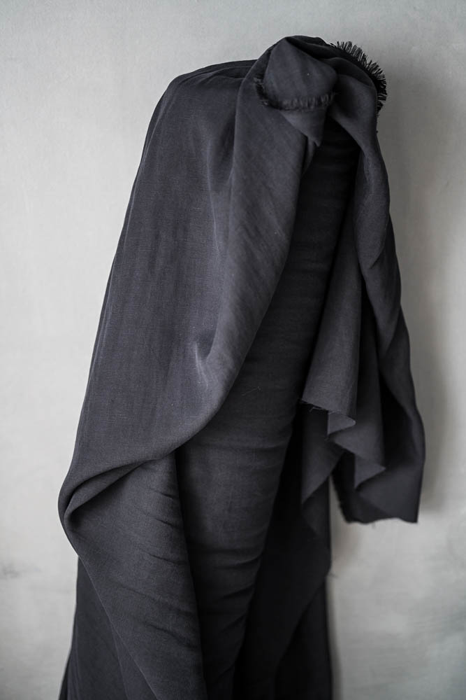 Black TENCEL Lyocell/Linen Remnant