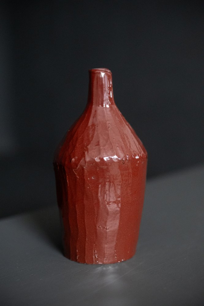 Hand-Coiled Vase - Conker