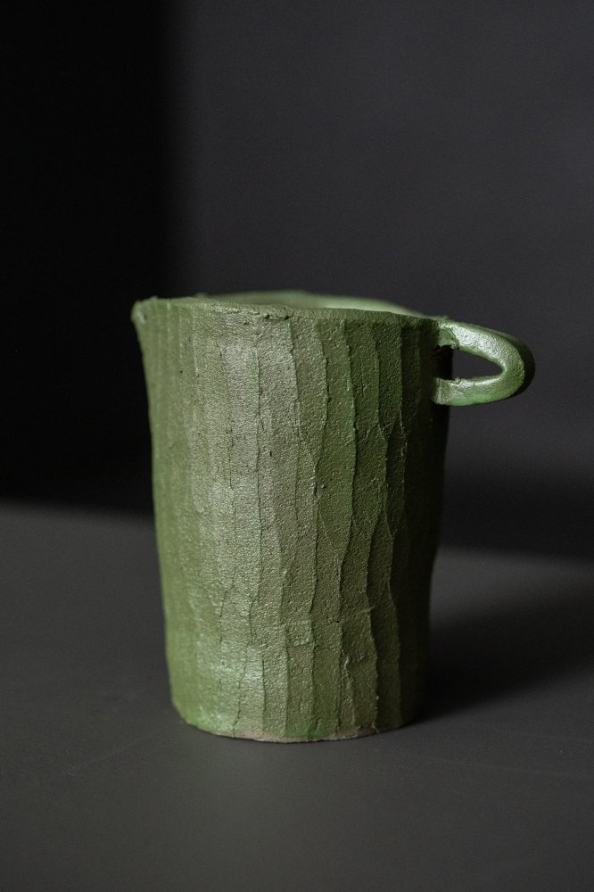 Hand-Coiled Pitcher - Green