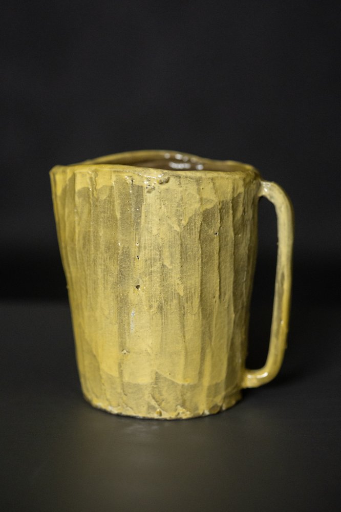 Hand-Coiled Pitcher - Yellow
