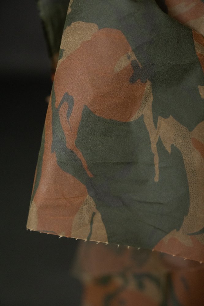 camo cotton oilskin fabric