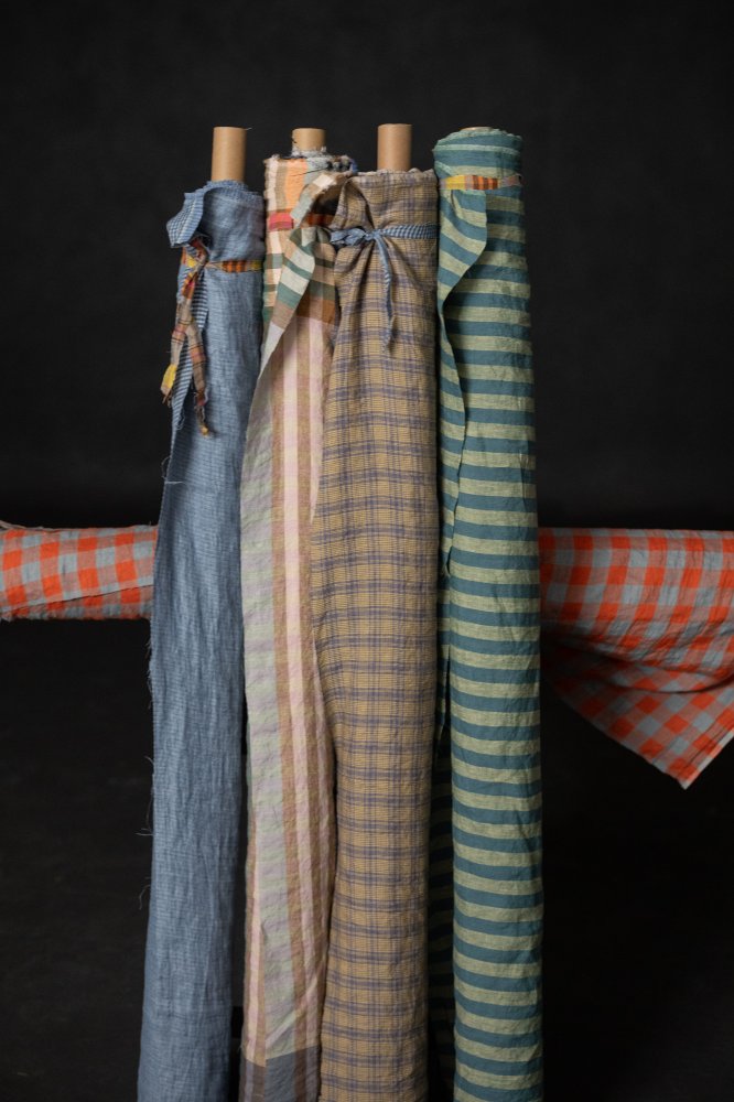 Stratus European Laundered Linen Check