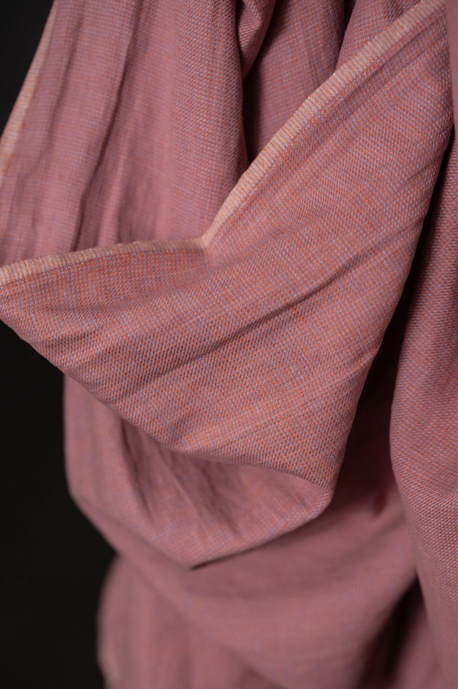 pink purple houndstooth linen