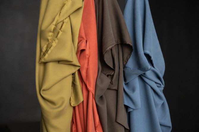 Dirty Chartreuse Tencel Twill