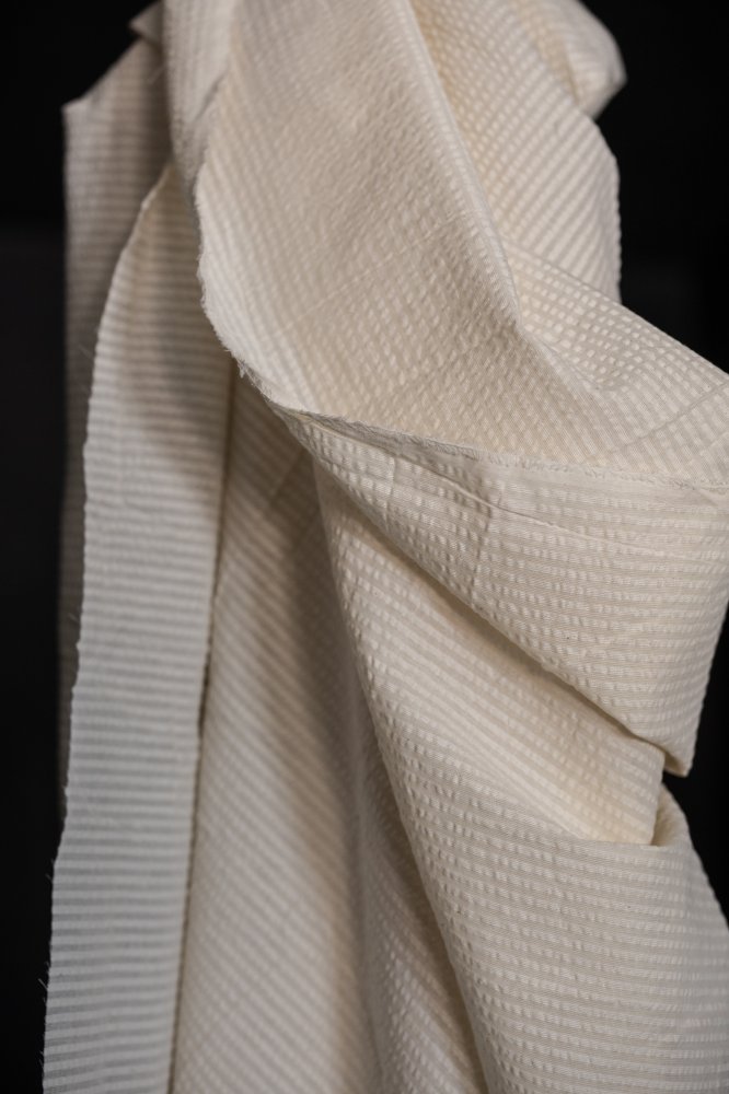Mini Stripe Natural Indian Cotton
