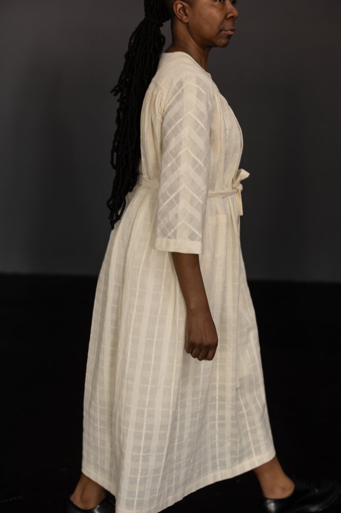 Chequered StripeNatural Indian Cotton