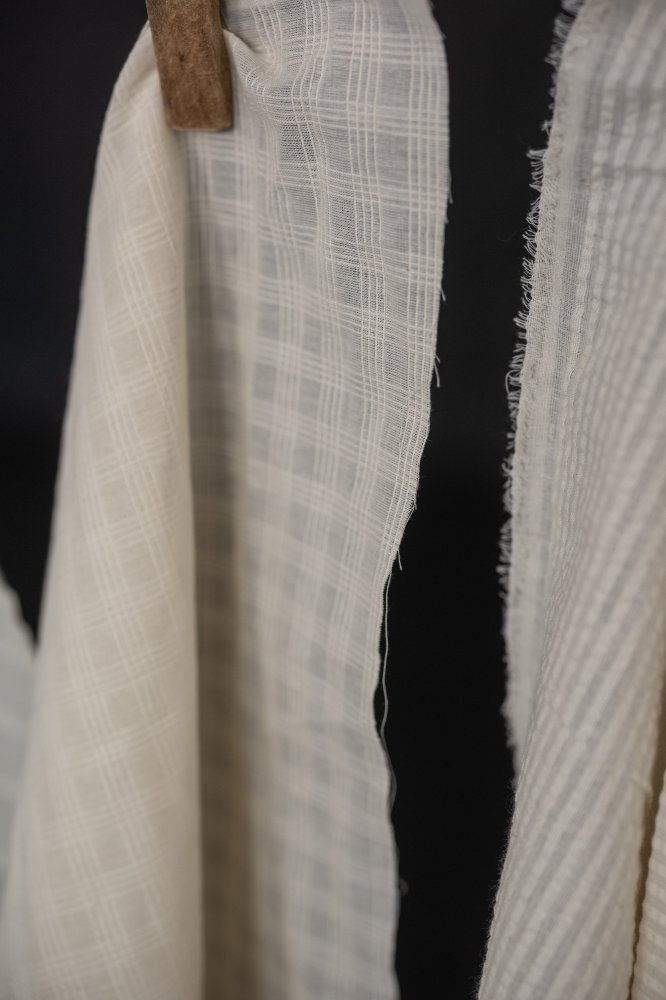Chequered StripeNatural Indian Cotton