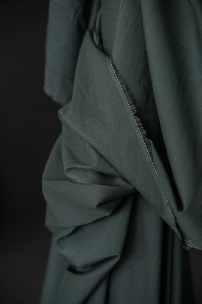 green cotton voile