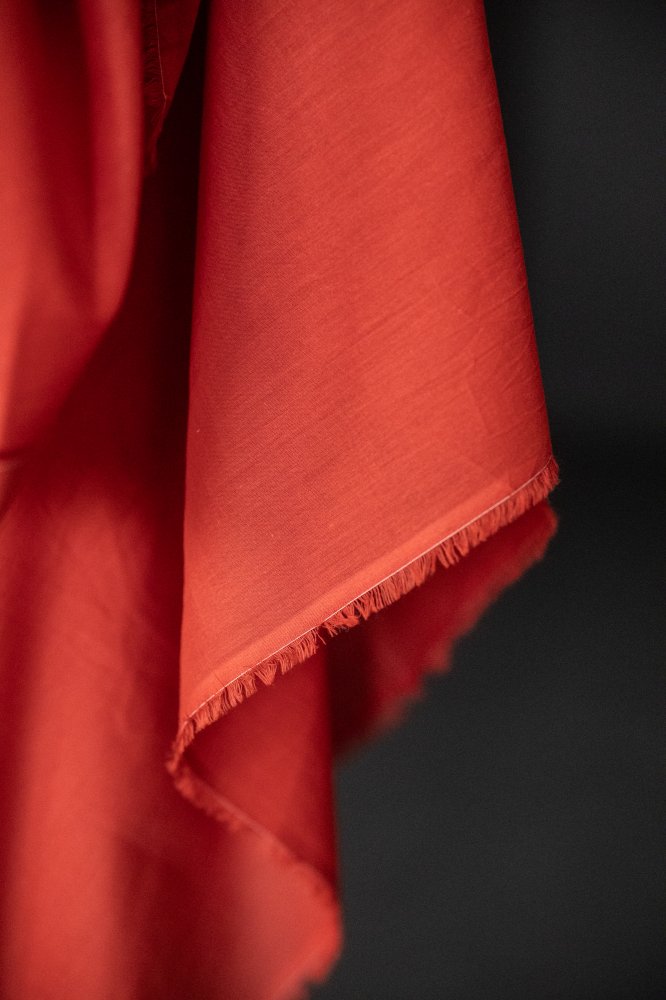 red organic voile