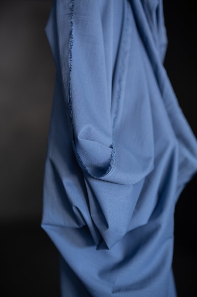 blue cotton voile