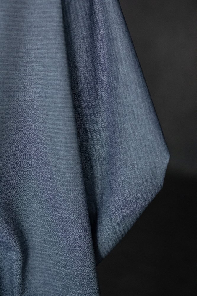 blue herringbone denim