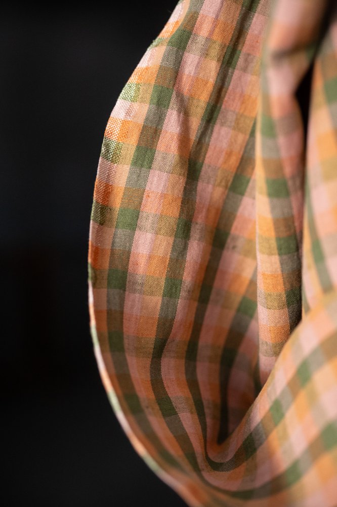 Vista Check European Laundered Linen/Cotton