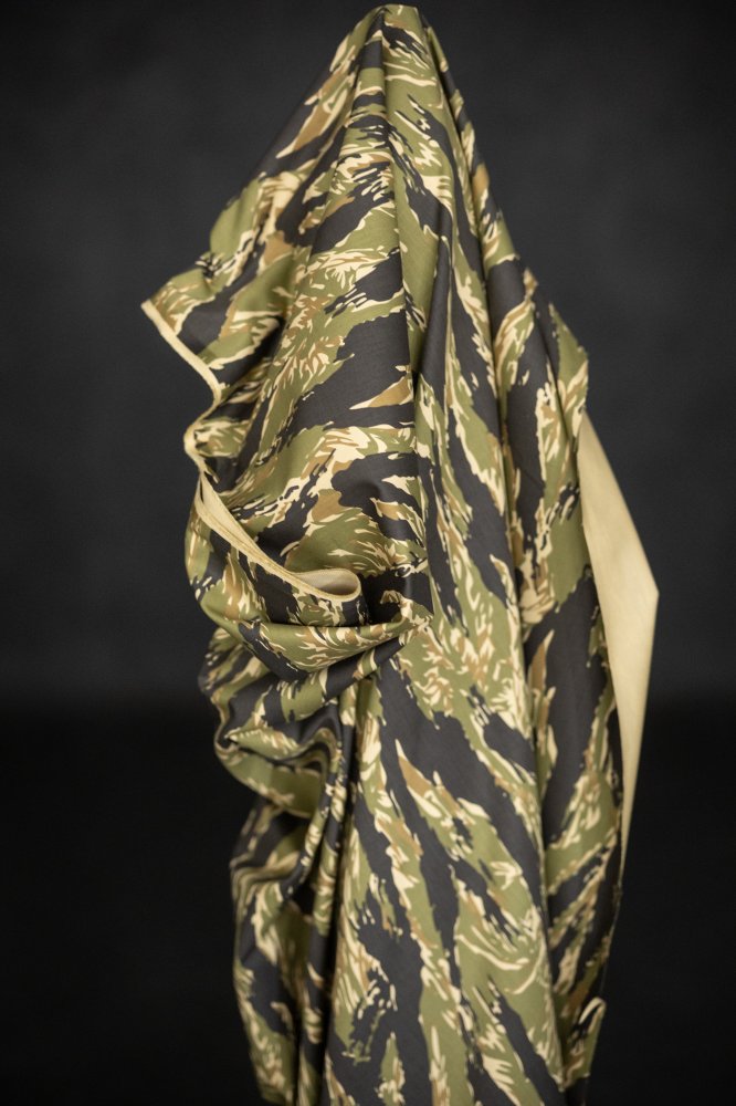 Tiger Stripe Camouflage Japanese Cotton Canvas