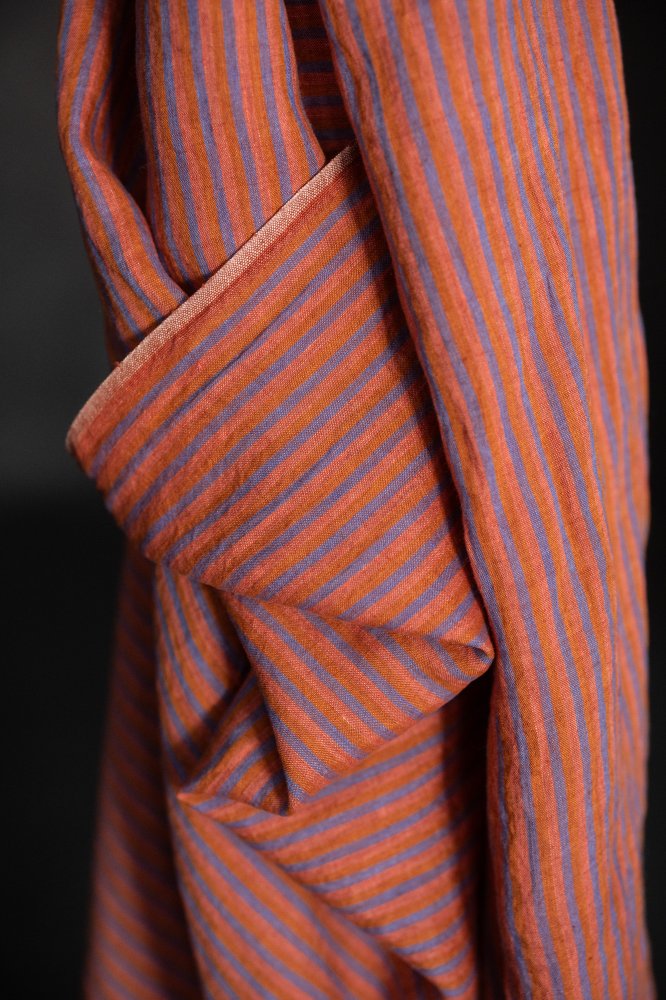 Poolside European Laundered Linen Stripe