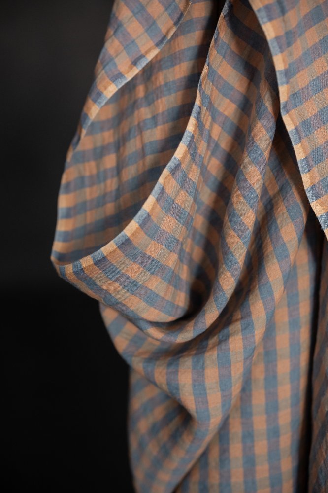 Lazy LupinsEuropean Laundered Linen Check