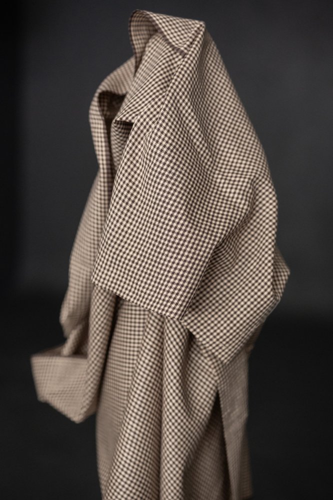Mocha Gingham Indian Handwoven Cotton