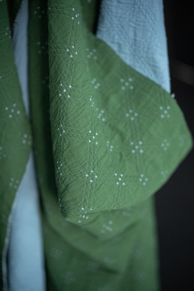green blue cotton fabric