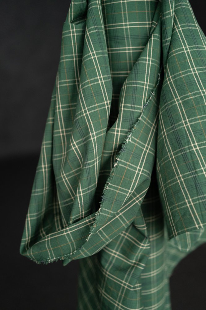 green check fabric