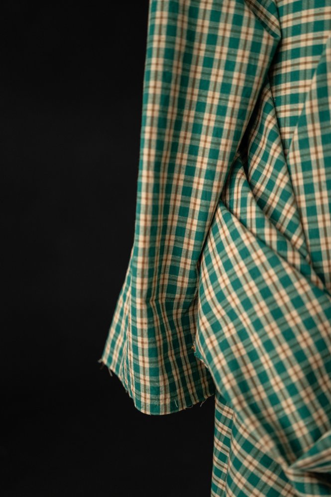 green check fabric